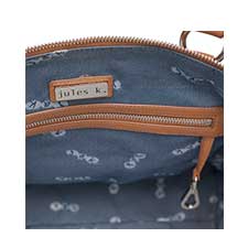 The jules k. Lissy Tote handbag zipper.