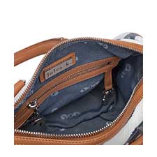 The jules k. Sylvia Mini Satchel handbag zipper.